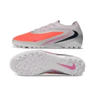 Chuteira Society Nike Phantom ReactX 6 Pro TF Prata e Laranja - imagem 6