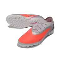 Chuteira Society Nike Phantom ReactX 6 Pro TF Prata e Laranja - imagem 4
