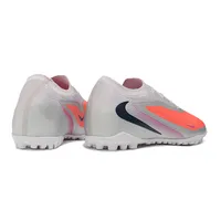 Chuteira Society Nike Phantom ReactX 6 Pro TF Prata e Laranja - imagem 5