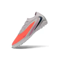 Chuteira Society Nike Phantom ReactX 6 Pro TF Prata e Laranja - imagem 2