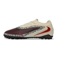 Chuteira Society Nike Phantom ReactX 6 Pro TF Bege e Vermelho - imagem 1