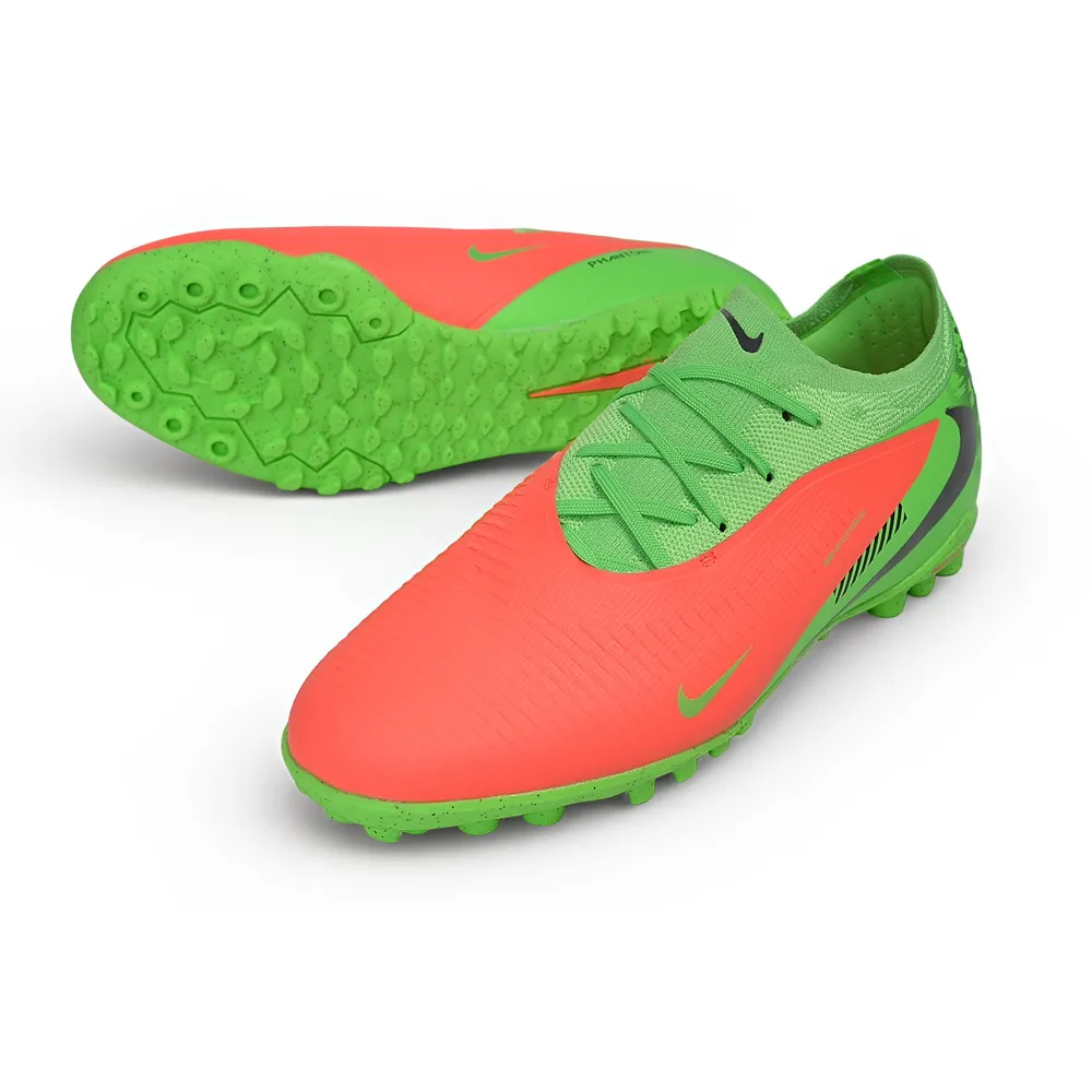 Chuteira Society Nike Phantom ReactX 6 Pro TF Verde e Laranja