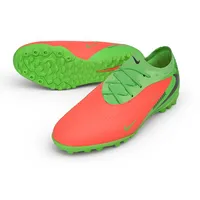 Chuteira Society Nike Phantom ReactX 6 Pro TF Verde e Laranja - imagem 3