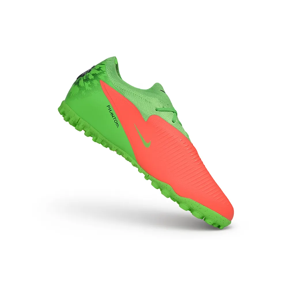 Chuteira Society Nike Phantom ReactX 6 Pro TF Verde e Laranja