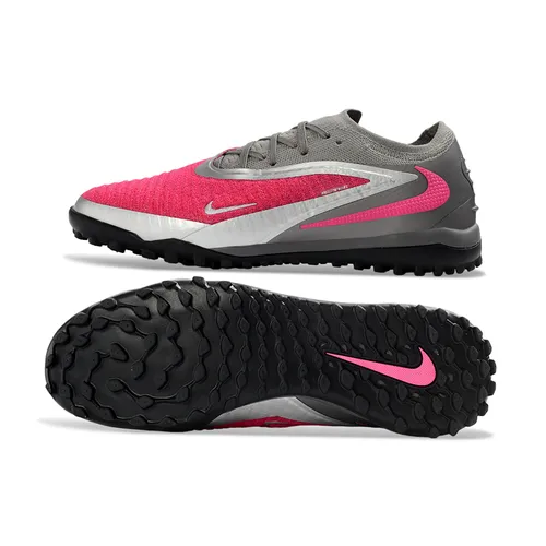 Chuteira Society Nike Phantom GX 6 Elite TF Cinza e Rosa