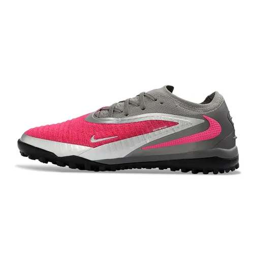 Chuteira Society Nike Phantom GX 6 Elite TF Cinza e Rosa