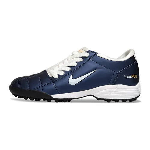 Chuteira Society Nike Total 90 TF Azul e Branco