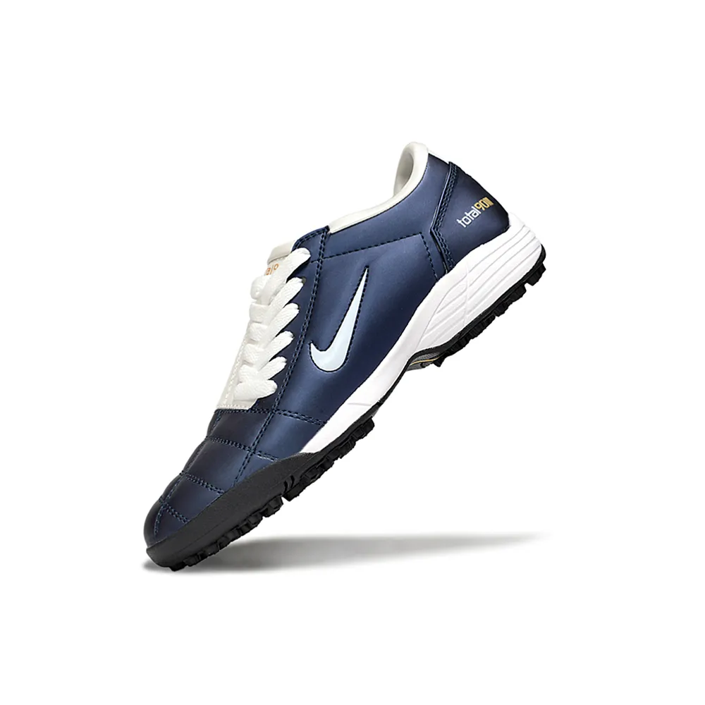 Chuteira Society Nike Total 90 TF Azul e Branco
