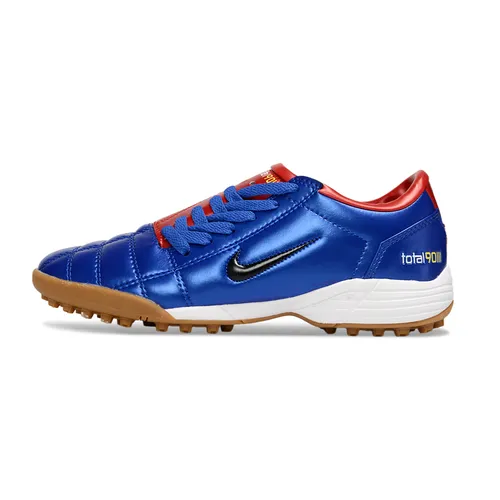 Chuteira Society Nike Total 90 TF Azul e Vermelho