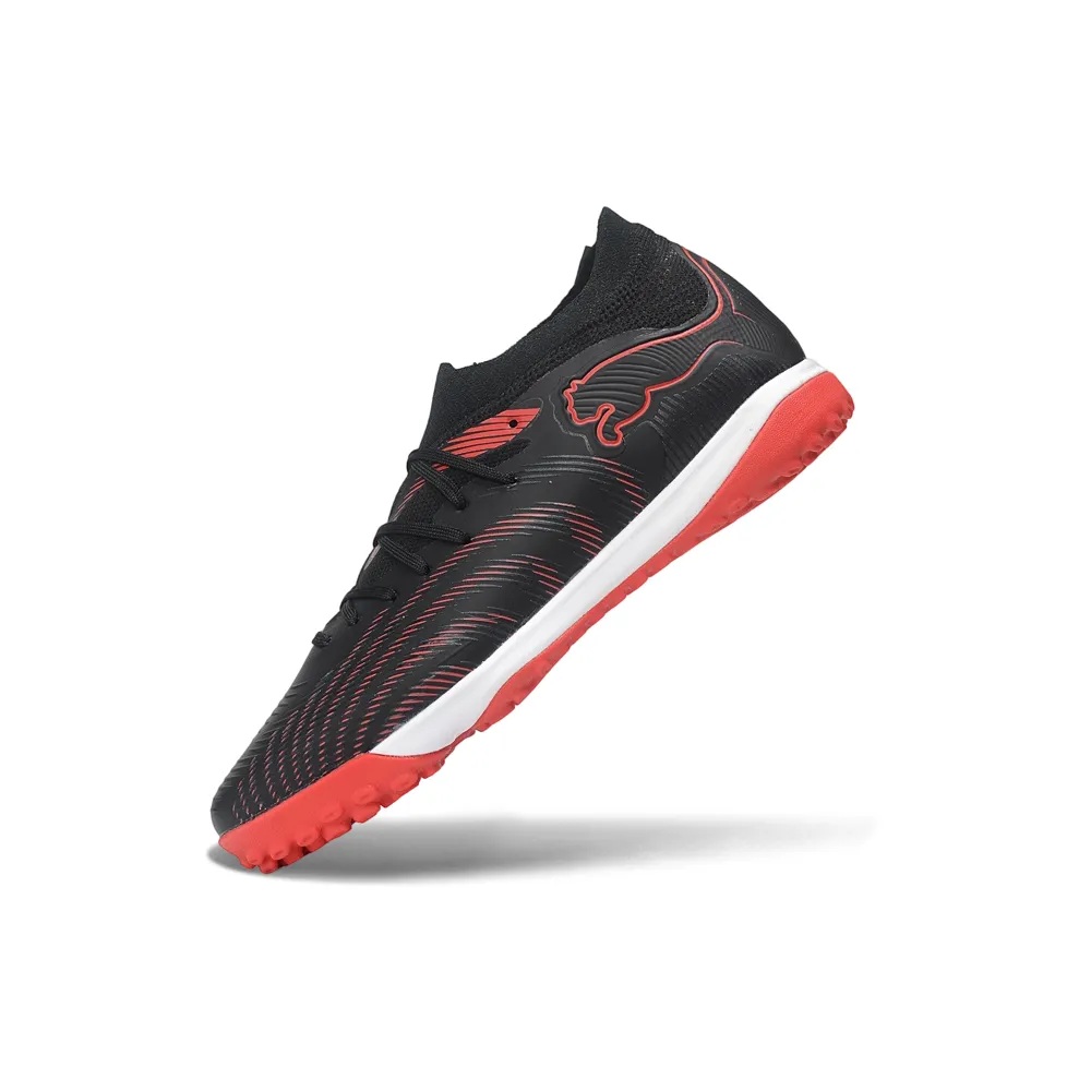 Chuteira Society Puma Future 9 TF Preto e Vermelho
