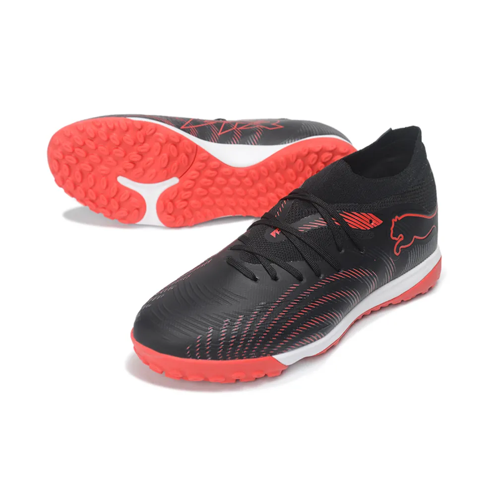 Chuteira Society Puma Future 9 TF Preto e Vermelho