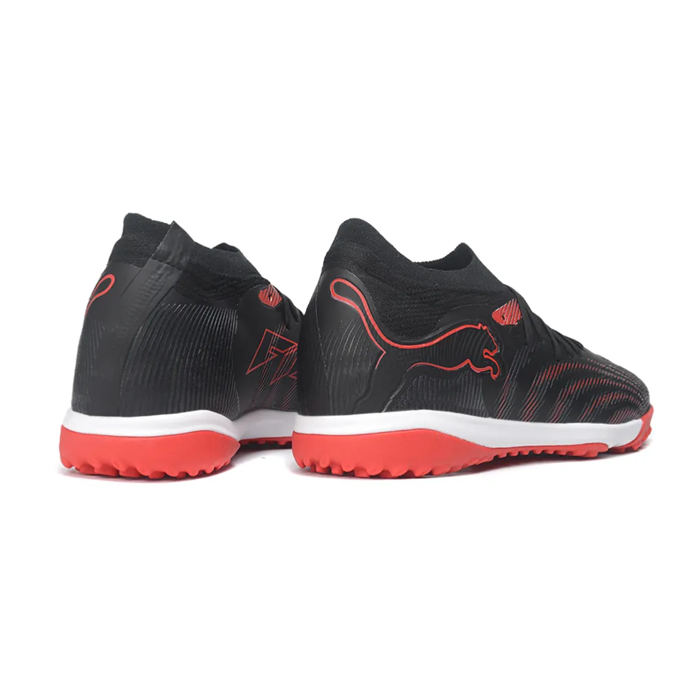 Chuteira Society Puma Future 9 TF Preto e Vermelho