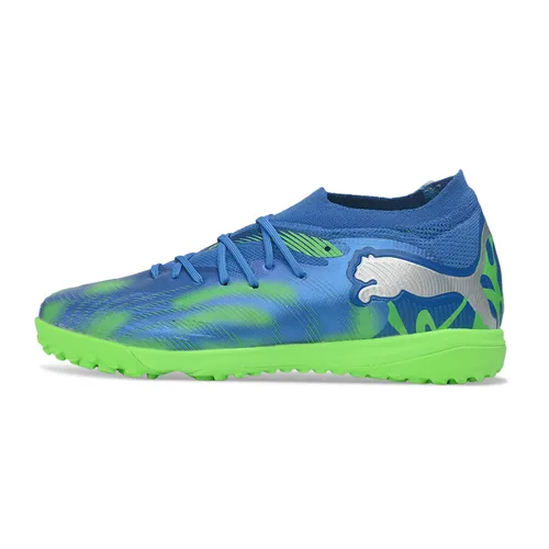 Chuteira Society Puma Future 9 TF Azul e Verde