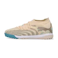 Chuteira Society Puma Future 9 TF Bege e Azul - imagem 1