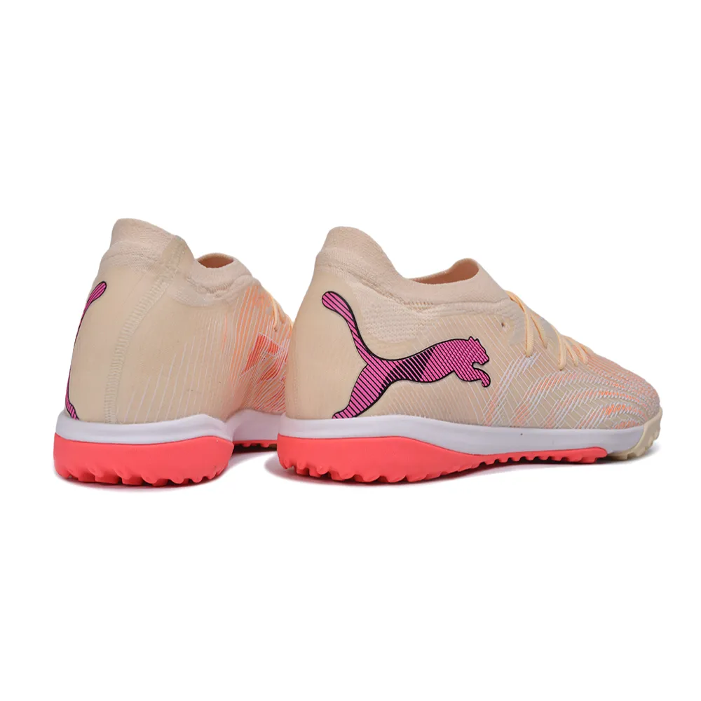 Chuteira Society Puma Future 9 TF Bege e Rosa