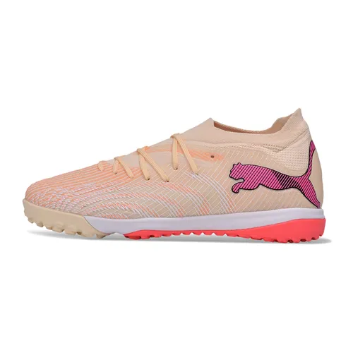 Chuteira Society Puma Future 9 TF Bege e Rosa