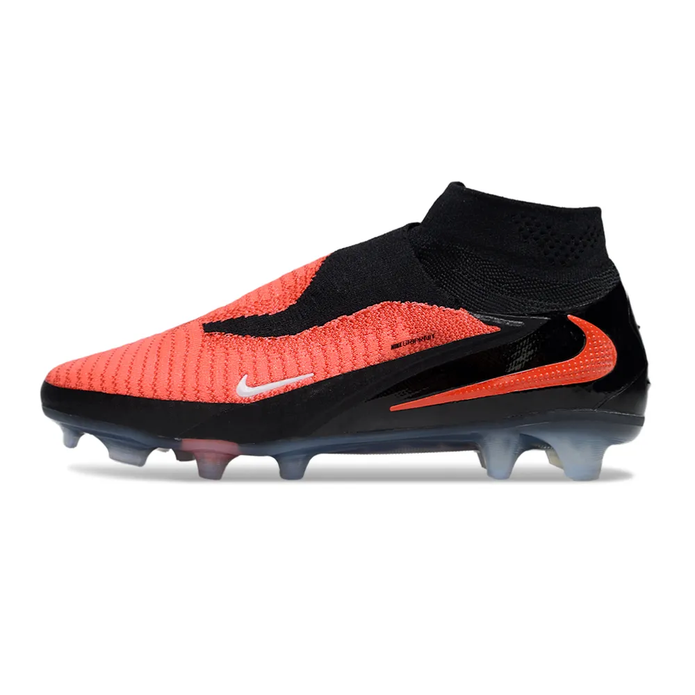 Chuteira Infantil Campo Nike Phantom GX 6 Elite FG Preto e Vermelho
