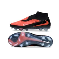 Chuteira Infantil Campo Nike Phantom GX 6 Elite FG Preto e Vermelho - imagem 5