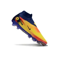 Chuteira Infantil Campo Nike Phantom GX 6 Elite FG Azul e Amarelo - imagem 3
