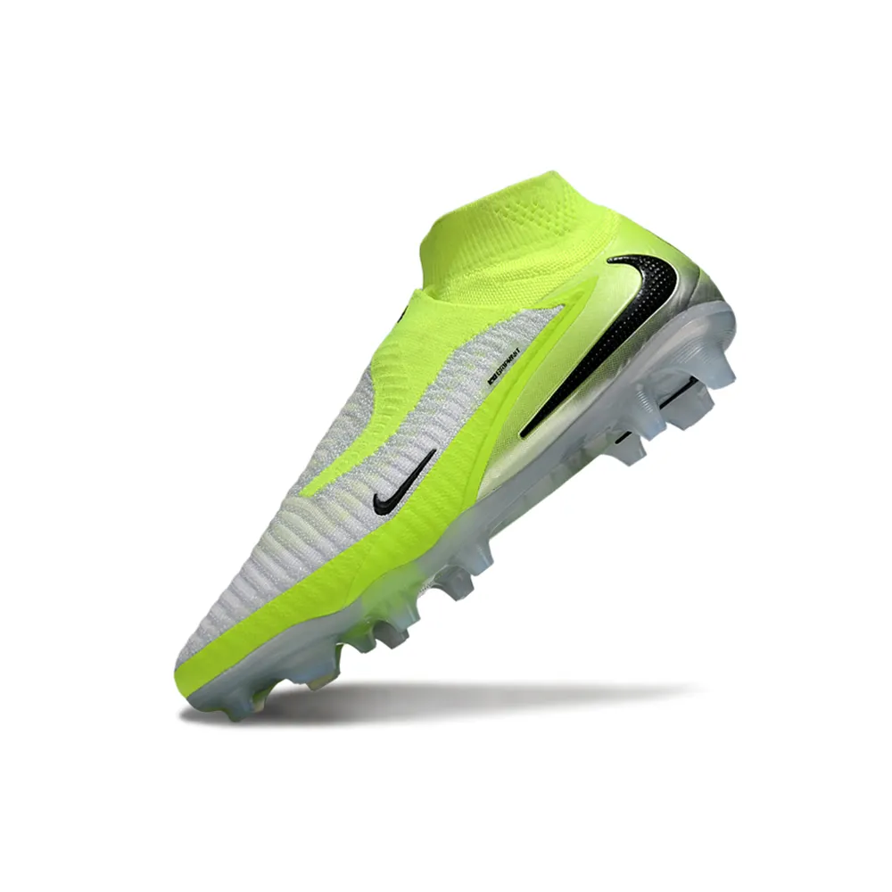 Chuteira Infantil Campo Nike Phantom GX 6 Elite FG Amarelo e Prata