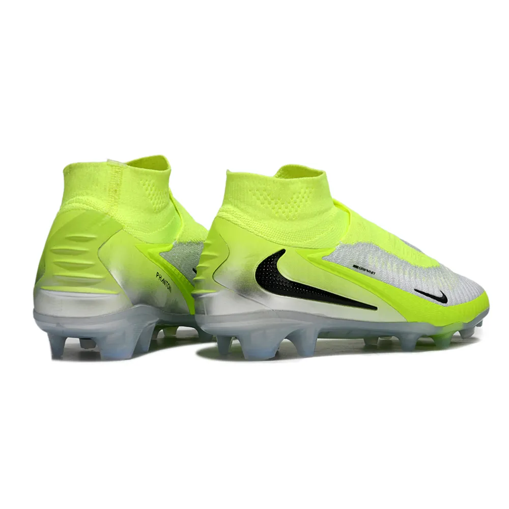 Chuteira Infantil Campo Nike Phantom GX 6 Elite FG Amarelo e Prata
