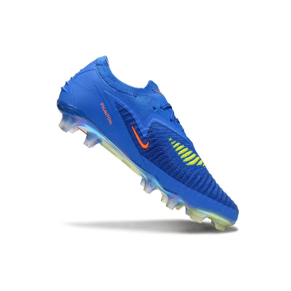 Chuteira Infantil Campo Nike Phantom GX 6 Elite FG Azul e Laranja