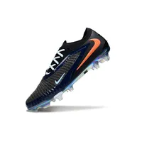 Chuteira Infantil Campo Nike Phantom GX 6 Elite FG Preto, Azul e Laranja - imagem 5