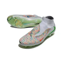 Chuteira Infantil Campo Nike Phantom GX 6 Elite FG Prata e Verde - imagem 3