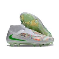 Chuteira Infantil Campo Nike Phantom GX 6 Elite FG Prata e Verde - imagem 2