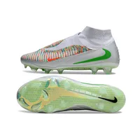 Chuteira Infantil Campo Nike Phantom GX 6 Elite FG Prata e Verde - imagem 6