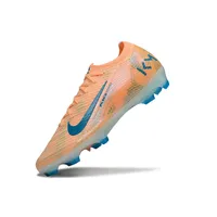 Chuteira Infantil Campo Nike Air Zoom Mercurial Vapor 16 Elite FG Bege e Azul - imagem 4
