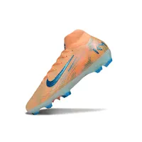 Chuteira Infantil Campo Nike Air Zoom Mercurial Superfly 10 Elite FG Bege e Azul - imagem 6