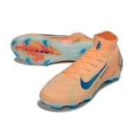 Chuteira Infantil Campo Nike Air Zoom Mercurial Superfly 10 Elite FG Bege e Azul - imagem 2