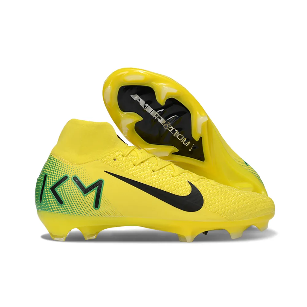 Chuteira Infantil Campo Nike Air Zoom Mercurial Superfly 10 Elite FG Amarelo