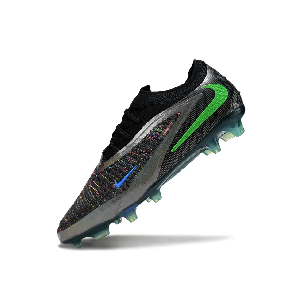 Chuteira Infantil Campo Nike Phantom GX 6 Elite FG Preto e Verde