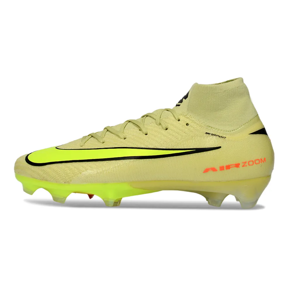 Chuteira Infantil Campo Nike Air Zoom Mercurial Superfly 10 Elite FG Amarelo