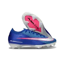 Chuteira Infantil Campo Nike Air Zoom Mercurial Vapor 16 Elite FG Azul e Rosa - imagem 6