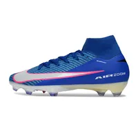 Chuteira Infantil Campo Nike Air Zoom Mercurial Superfly 10 Elite FG Azul e Rosa - imagem 1