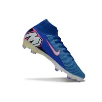 Chuteira Infantil Campo Nike Air Zoom Mercurial Superfly 10 Elite FG Azul e Rosa - imagem 4