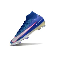 Chuteira Infantil Campo Nike Air Zoom Mercurial Superfly 10 Elite FG Azul e Rosa - imagem 5