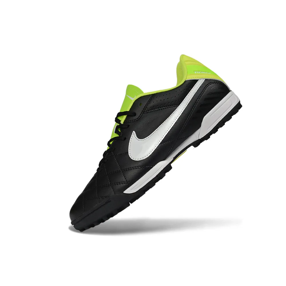 Chuteira Society Nike Tiempo Ligeira V TF Preto e Verde