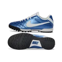 Chuteira Society Nike Tiempo Ligeira V TF Azul e Branco - imagem 7