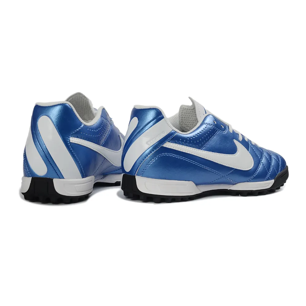 Chuteira Society Nike Tiempo Ligeira V TF Azul e Branco