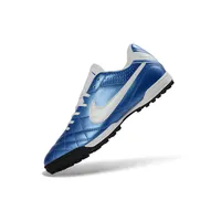 Chuteira Society Nike Tiempo Ligeira V TF Azul e Branco - imagem 3
