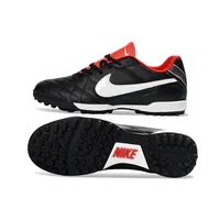 Chuteira Society Nike Tiempo Ligeira V TF Preto e Vermelho - imagem 6