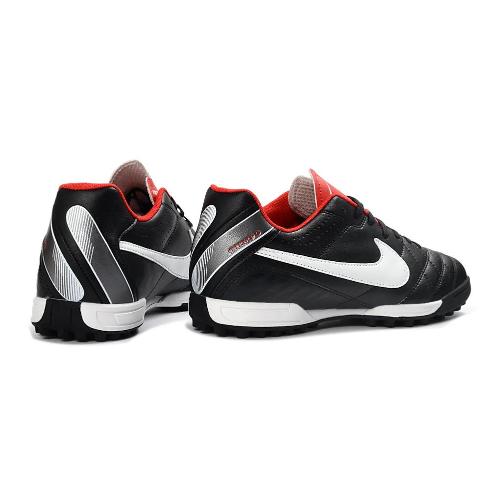 Chuteira Society Nike Tiempo Ligeira V TF Preto e Vermelho