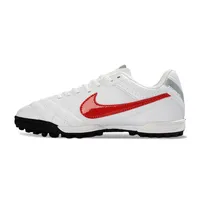 Chuteira Society Nike Tiempo Ligeira V TF Branco e Vermelho - imagem 1