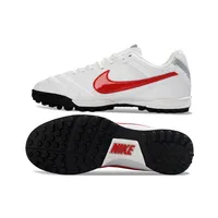 Chuteira Society Nike Tiempo Ligeira V TF Branco e Vermelho - imagem 6