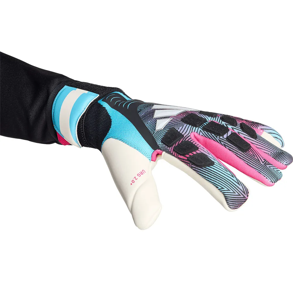 Luva de Goleiro Adidas Predator Preto, Azul e Rosa