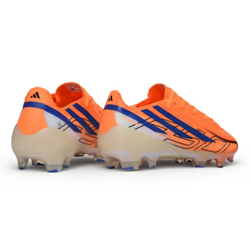 Chuteira Campo Adidas F50 Hyperfast FG Laranja e Azul